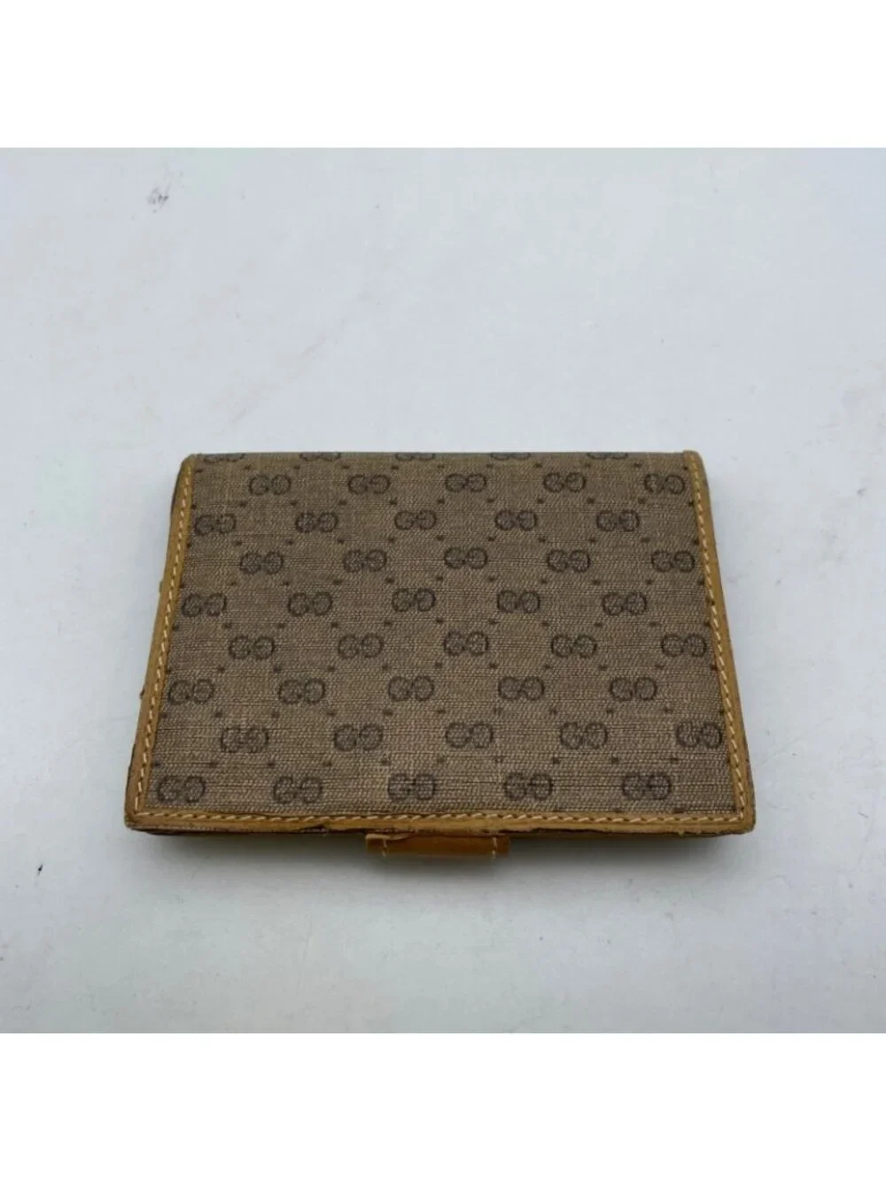 Gucci Micro GG Pattern Card Holder Pass Case Brown